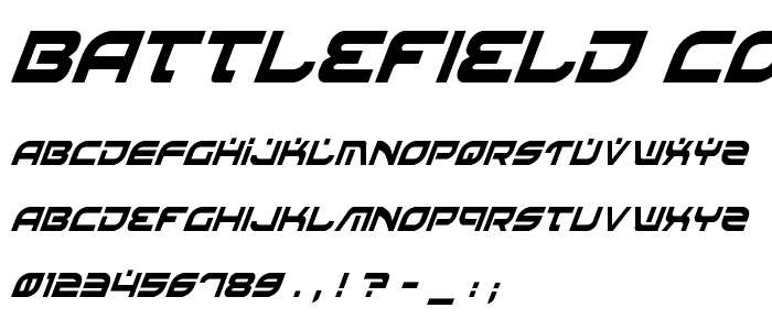 Battlefield Condensed Italic font